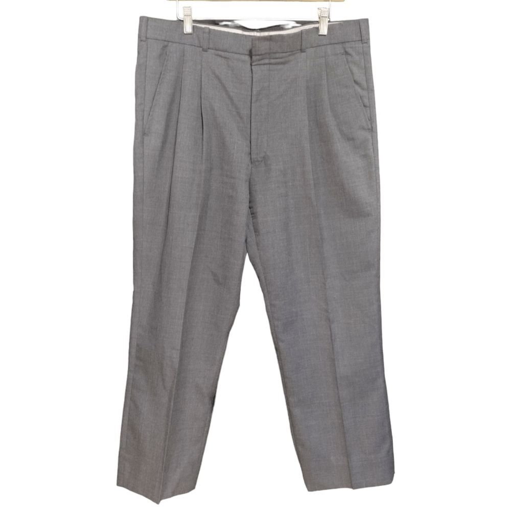 Carlo Briani Dark Gray Wool Dress Pants Sz 38 Suit Slacks